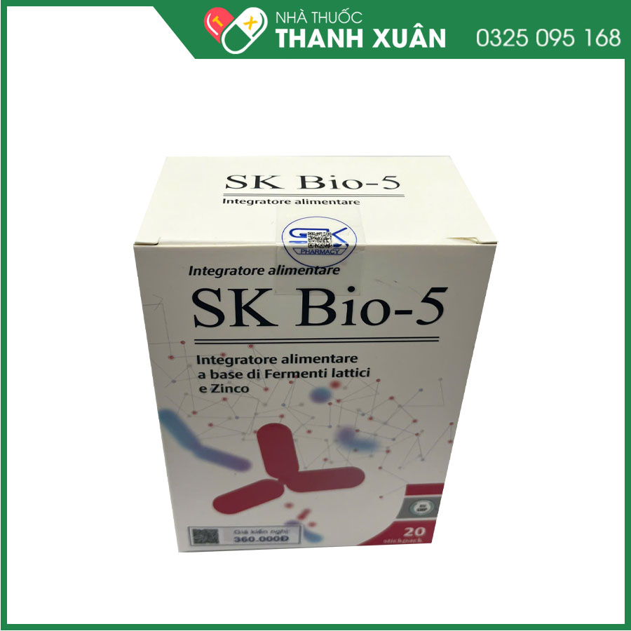 SK Bio-5 bổ sung hệ vi sinh đường ruột, hỗ trợ điều trị hội chứng ruột kích thích và bảo vệ đại tràng